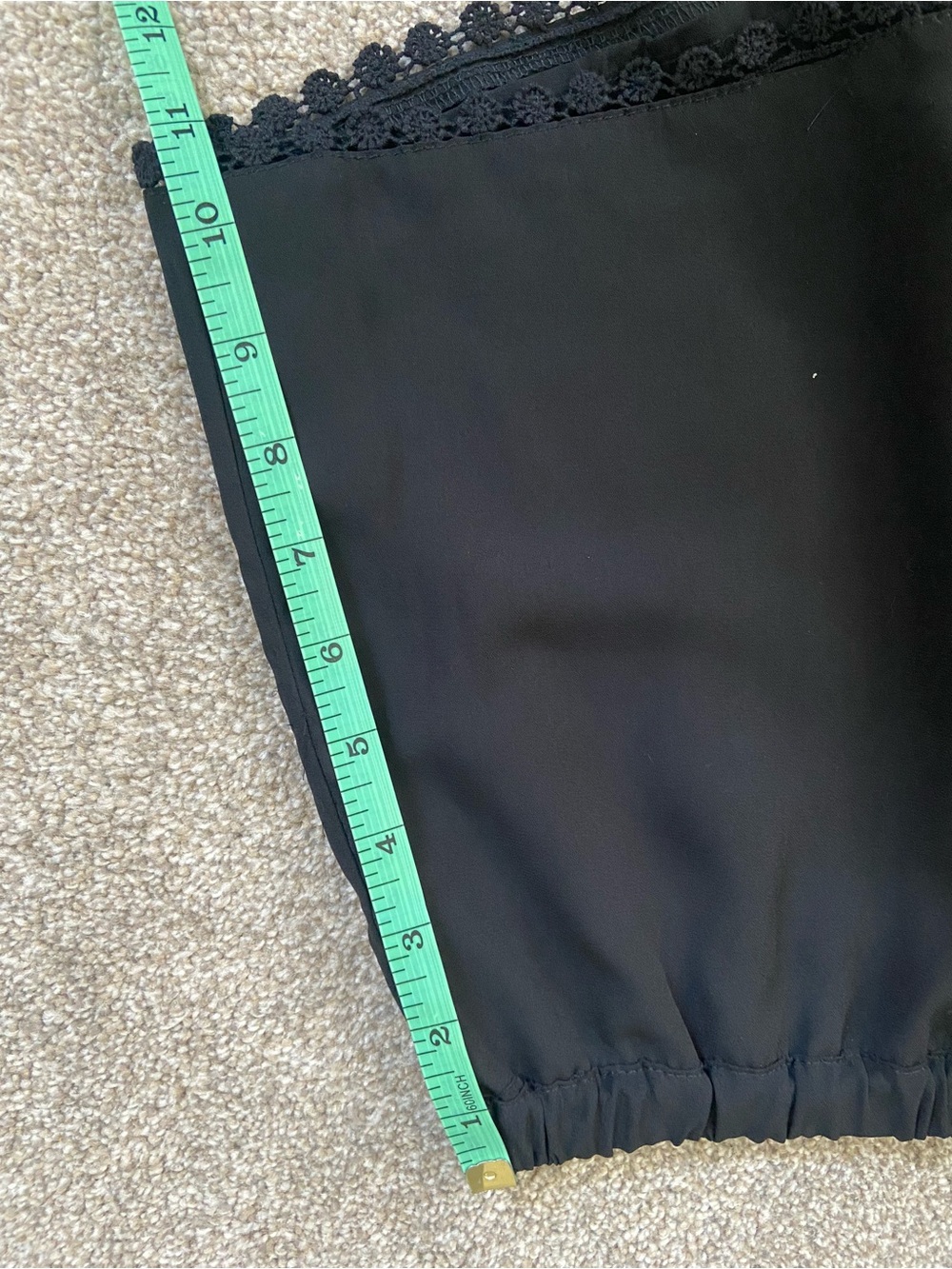 Brandy Melville Crochet Trim Black Shorts Boho - Picture 12 of 13